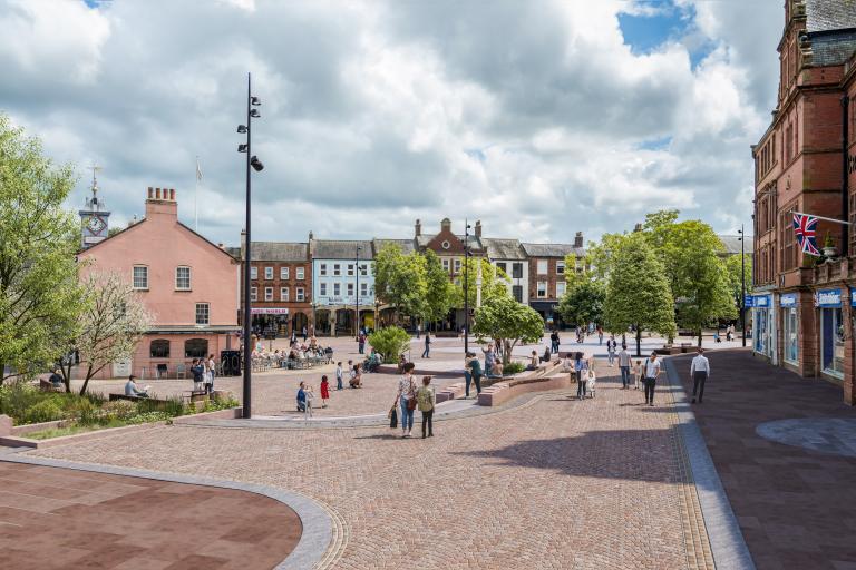 Artist impression of how Market Square and Greenmarket will look when the work is completed