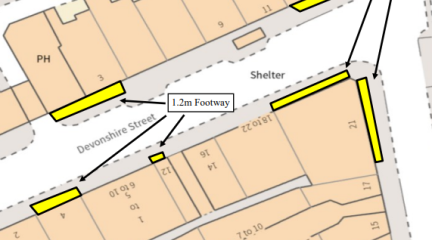 Devonshire Street Carlisle highway closure map