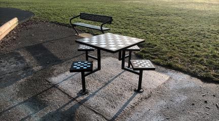 Chess tables at Hammond's Pond