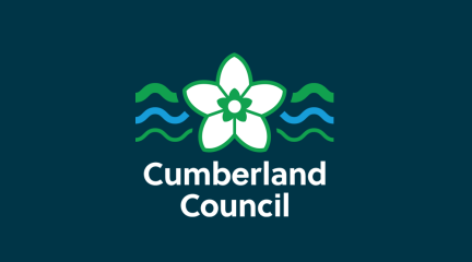 smartphone background with Cumberland logo