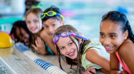 Children swimming fun