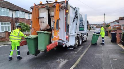 waste crew collecting garden waste