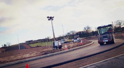 Surfacing works taking place on Dalston Road