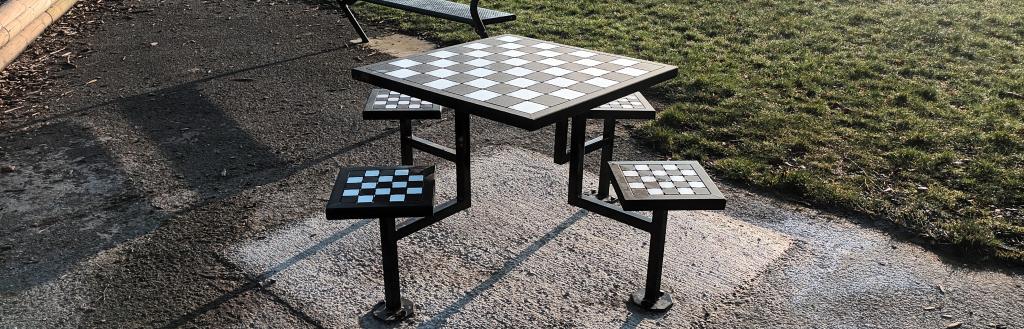 Chess tables at Hammond's Pond