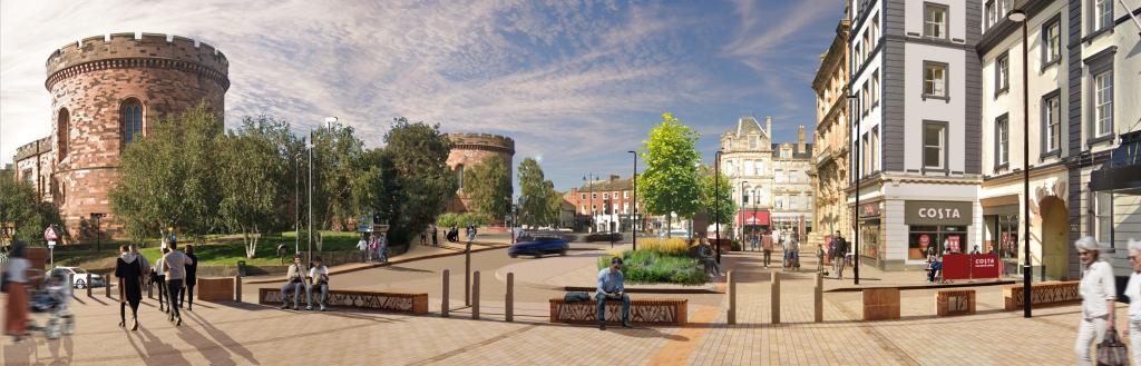 image of the Carlisle Station Gateway project once the work has been completed